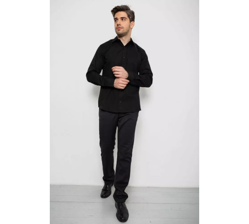 Сорочка чоловіча, колір чорний, 214R7081-1