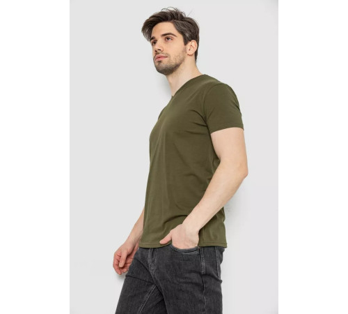 Футболка мужская однотонная базовая, цвет хаки, 244R2409