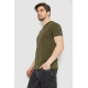 Футболка мужская однотонная базовая, цвет хаки, 244R2409
