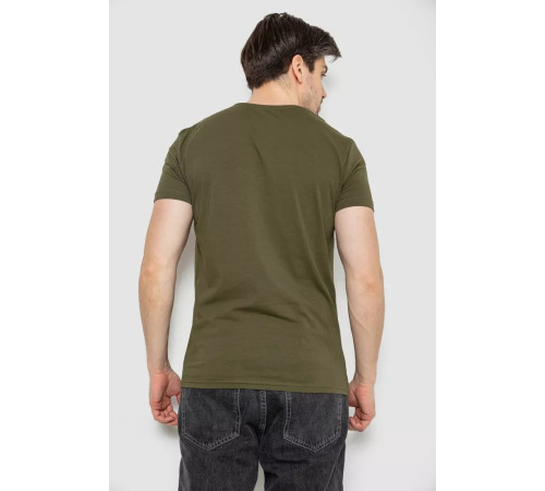 Футболка мужская однотонная базовая, цвет хаки, 244R2409