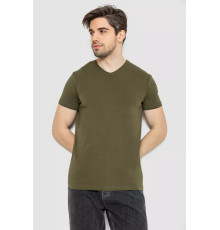 Футболка чоловіча однотонна базова, колір хакі, 244R2409