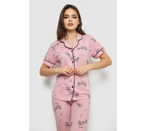 Женская пижама с принтом, цвет розовый, 243R7148.