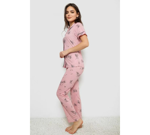 Женская пижама с принтом, цвет розовый, 243R7148.