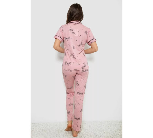 Женская пижама с принтом, цвет розовый, 243R7148.