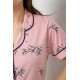 Женская пижама с принтом, цвет розовый, 243R7148.