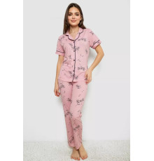 Женская пижама с принтом, цвет розовый, 243R7148.
