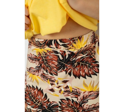 Женская пижама с принтом, цвет желтый, 243R1600-017