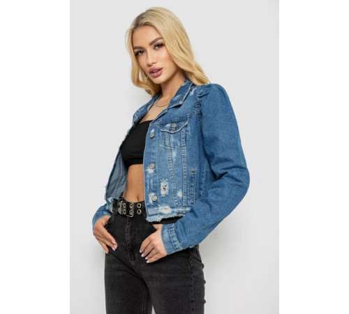 Куртка женская джинсовая, колір синій, 182R7239
