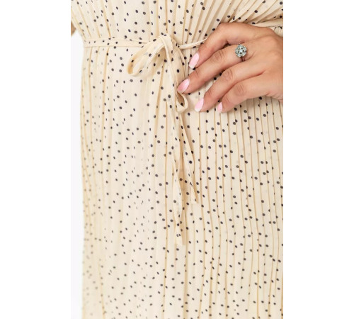 Сукня шифонова, колір світло-бежевий, 204R721-1