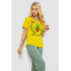 Піжама жіноча з принтом, колір жовтий, 243R20259