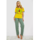 Піжама жіноча з принтом, колір жовтий, 243R20259