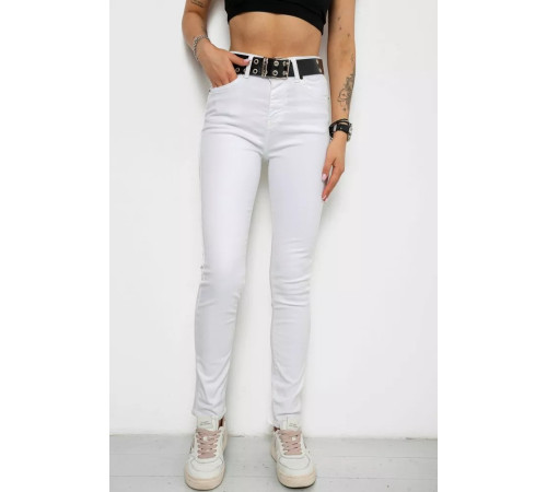 Джинси жіночі, колір білий, 182R00299