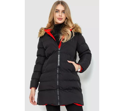 Куртка женская двухсторонняя, цвет черно-красный, 129R818-555.