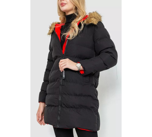 Куртка женская двухсторонняя, цвет черно-красный, 129R818-555.