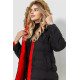Куртка женская двухсторонняя, цвет черно-красный, 129R818-555.