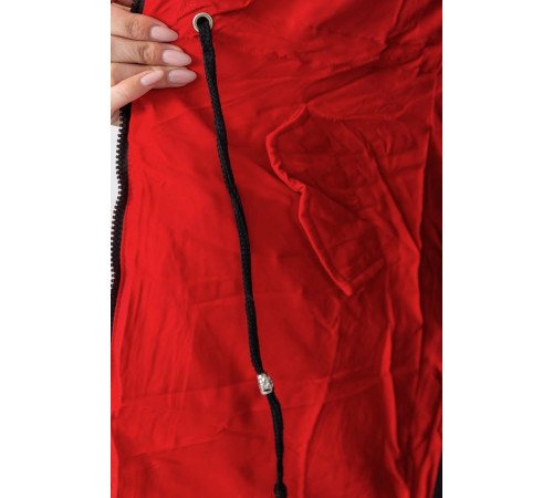 Куртка женская двухсторонняя, цвет черно-красный, 129R818-555.