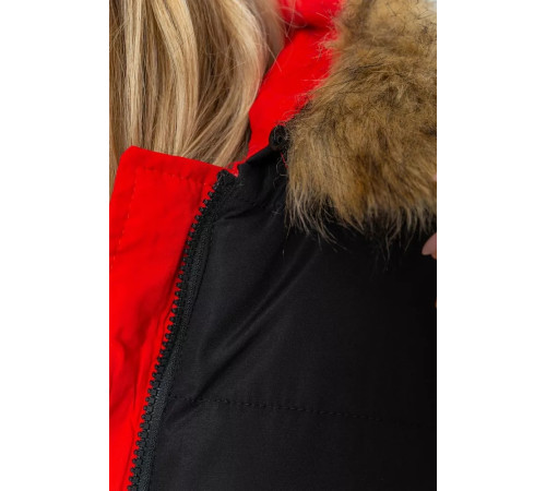 Куртка женская двухсторонняя, цвет черно-красный, 129R818-555.