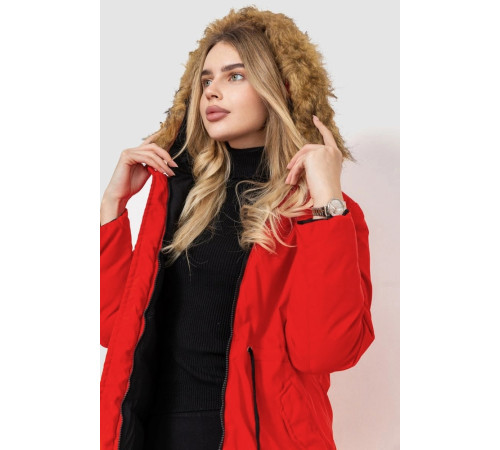 Куртка женская двухсторонняя, цвет черно-красный, 129R818-555.