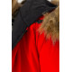 Куртка женская двухсторонняя, цвет черно-красный, 129R818-555.