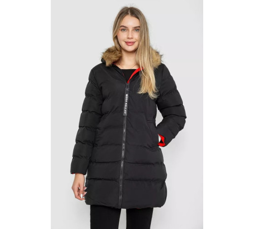 Куртка женская двухсторонняя, цвет черно-красный, 129R818-555.