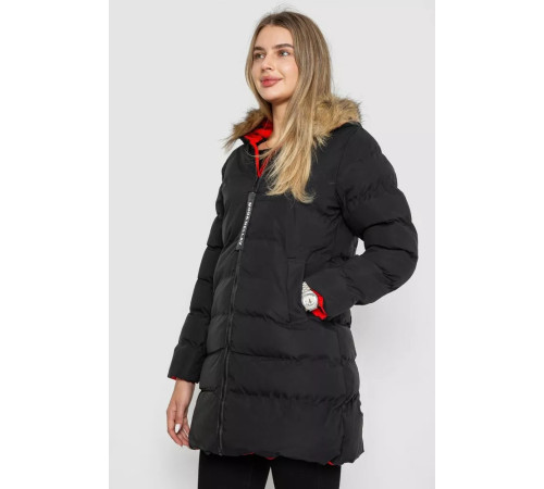 Куртка женская двухсторонняя, цвет черно-красный, 129R818-555.