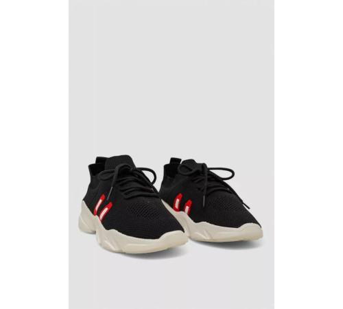 Кроссовки женские текстильные, цвет черный, 244R232K