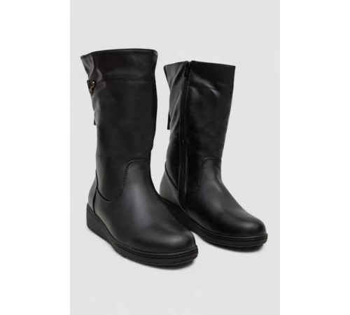 Чоботи жіночі зимові на хутрі, колір чорний, 243RY202