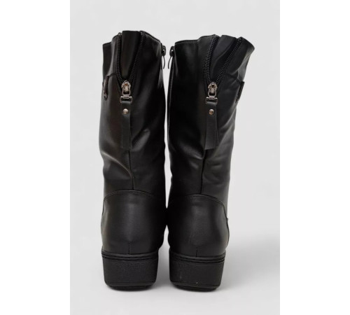 Чоботи жіночі зимові на хутрі, колір чорний, 243RY202