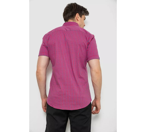 Сорочка чоловіча в клітку, колір рожевий, 214R2445
