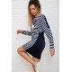 Полосатое платье с принтом, цвет Сине-белый, 167R149-1.