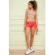 Короткие трикотажные женские шорты, кораллового цвета, 167R113-1.