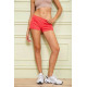 Короткие трикотажные женские шорты, кораллового цвета, 167R113-1.