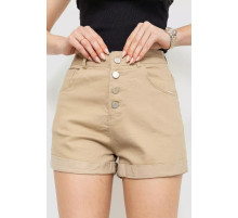 Шорты женские стрейчевые, цвет бежевый, 214R655.