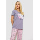 Піжама жіноча з принтом, колір бузковий, 243R10316