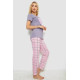 Піжама жіноча з принтом, колір бузковий, 243R10316