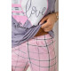 Піжама жіноча з принтом, колір бузковий, 243R10316