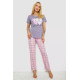 Піжама жіноча з принтом, колір бузковий, 243R10316