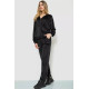 Спорт костюм женский велюровый, цвет черный, 244R9110