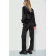 Спорт костюм женский велюровый, цвет черный, 244R9110