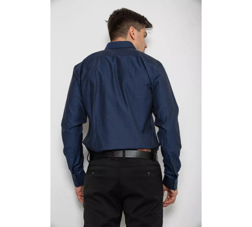 Сорочка чоловіча з довгим рукавом, колір темно-синій, 214R837