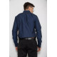 Сорочка чоловіча з довгим рукавом, колір темно-синій, 214R837