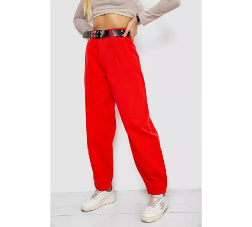 Джинсы женские баллоны, цвет красный, 250R00302.