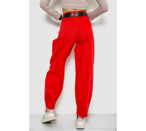 Джинсы женские баллоны, цвет красный, 250R00302.