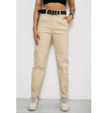 Джинси жіночі балони, колір бежевий, 182R001052