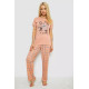 Піжама жіноча з принтом, колір персиковий, 243R2032-D