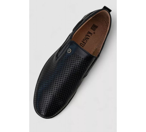 Туфлі чоловічі з перфорацією, колір темно-синій, 243RB1582