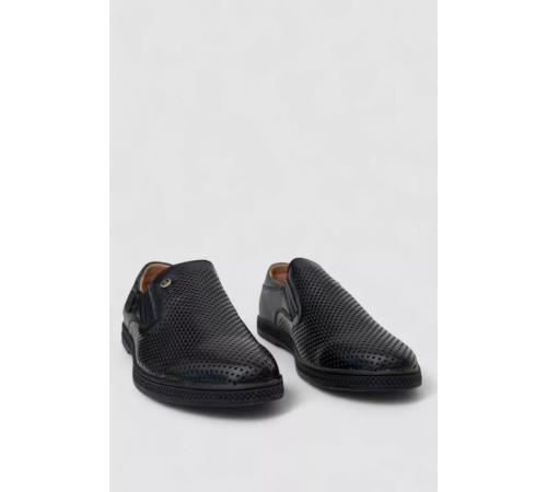 Туфлі чоловічі з перфорацією, колір темно-синій, 243RB1582