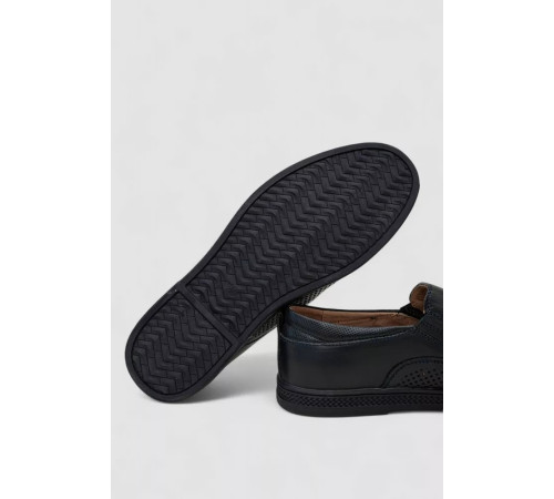 Туфлі чоловічі з перфорацією, колір темно-синій, 243RB1582