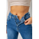 Джинсы женские Mom-fit стрейч, цвет синий, 244R1133