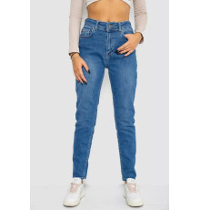 Джинси жіночі Mom-fit стрейч, колір синій, 244R1133